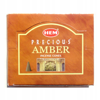 Kadzidełka stożkowe HEM precious amber 10 szt
