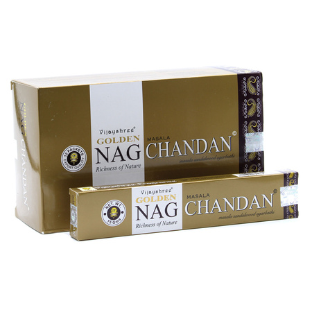 Kadzidełka Patyczkowe Golden Nag Chandan (Drzewo Sandałowe) – 15g