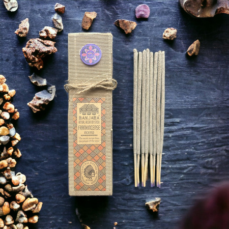 Banjara Frankincense - Żywica Rytualna na Patyku - Olibanum 8 szt. - 2h Palenia