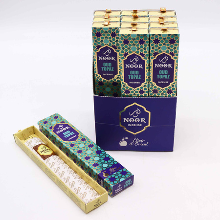 Kadzidełka Noor Oud Topaz Premium - Naturalne - Pewność Siebie i Blask