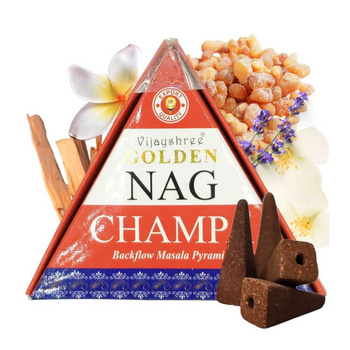 Kadzidełka Backflow Jumbo (Wodospad Dymny) Golden Nag Champa – 10 szt.