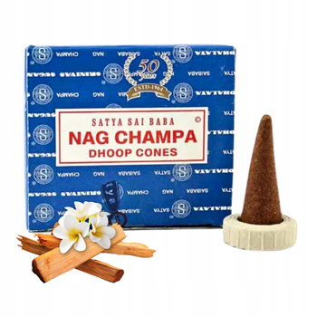 Kadzidełka Stożkowe Nag Champa Dhoop - Naturalne - Medytacja i Joga