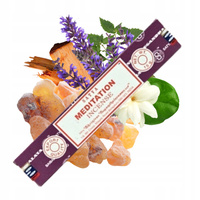 Kadzidełka Satya - Meditation - Medytacja - Naturalne Pyłkowe - Oryginalne - 15g
