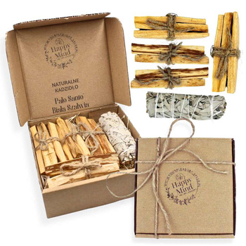 Zestaw naturalnych kadzideł - Palo Santo 100g i Biała Szałwia 35g - Kadzidła naturalne