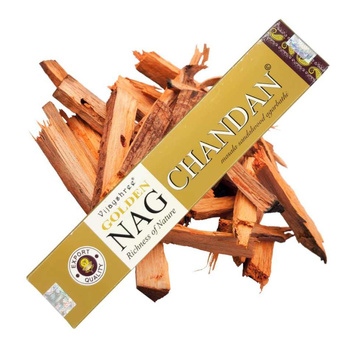 Kadzidełka Patyczkowe Golden Nag Chandan (Drzewo Sandałowe) – 15g
