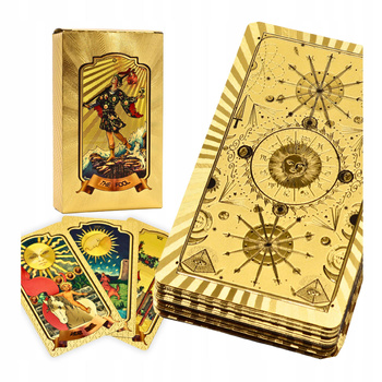 Złote Karty Tarota - Zestaw Kolekcjonerski - Talia Rider Waite - Gold Edition