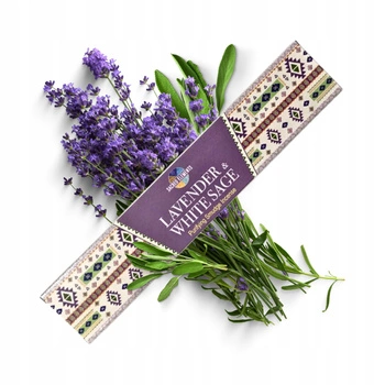 Kadzidełka Sacred Elements - Lawenda i Biała Szałwia - Oczyszczanie i Relaks - Naturalne Masala
