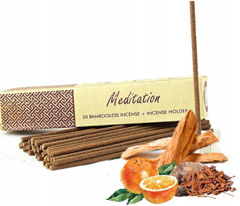 Kadzidełka Meditation 50 szt. - Song of India - Gorzka Pomarańcza - Zestaw z podstawką