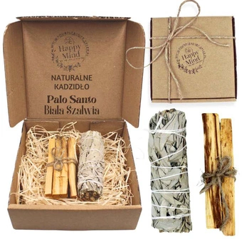 Happy Mind Zestaw Palo Santo 25g + Biała Szałwia