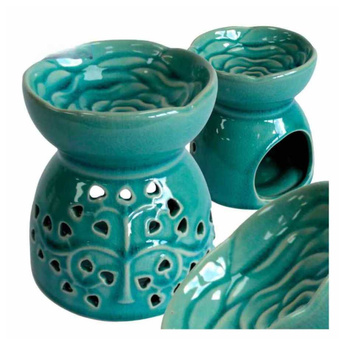 Kominek Zapachowy Drzewo Życia - Niebieski Kominek Ceramiczny na Olejki
