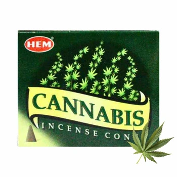 Kadzidełka stożkowe HEM cannabis 10 szt.