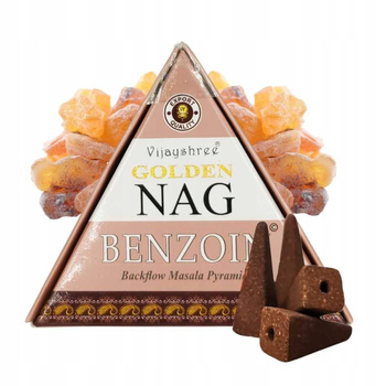 Kadzidełka Backflow Jumbo (Wodospad Dymny) Golden Nag Benzoin – 10 szt.