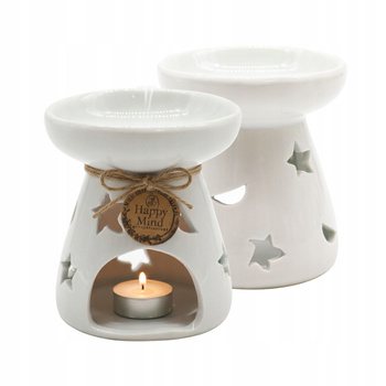 Kominek Zapachowy Księżyc i Gwiazdy - Do Olejków i Wosków - Ceramiczny - Styl Boho