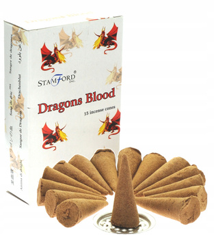 Kadzidełka Stożkowe Smocza Krew - Stamford - Dragon's Blood - 12 szt.