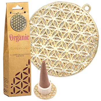 Organiczne Kadzidełka Stożkowe Arabian Oudh - Song of India - 12 szt. + Podstawka
